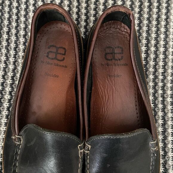 Allen Edmonds Boulder Black Slip On Loafers Men's size 10 1/2 - Picture 8 of 11